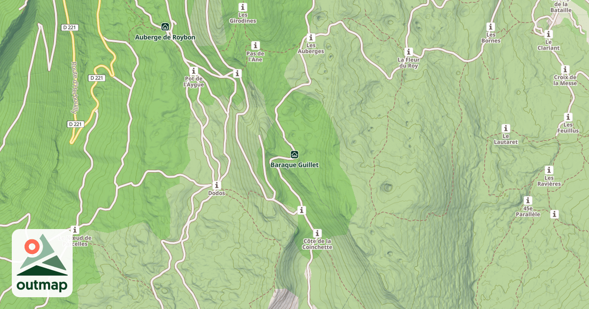 Map of Baraque Guillet
