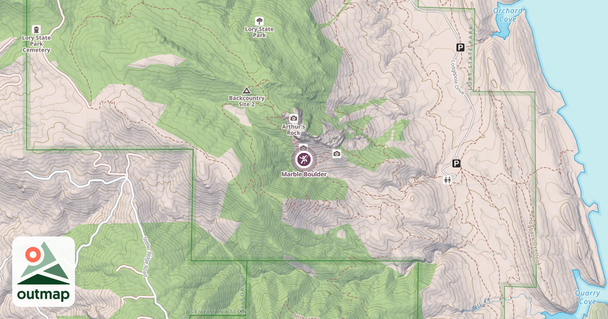 Map of Marble Boulder