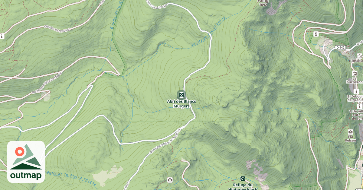 Map of Abri des Blancs Murgers