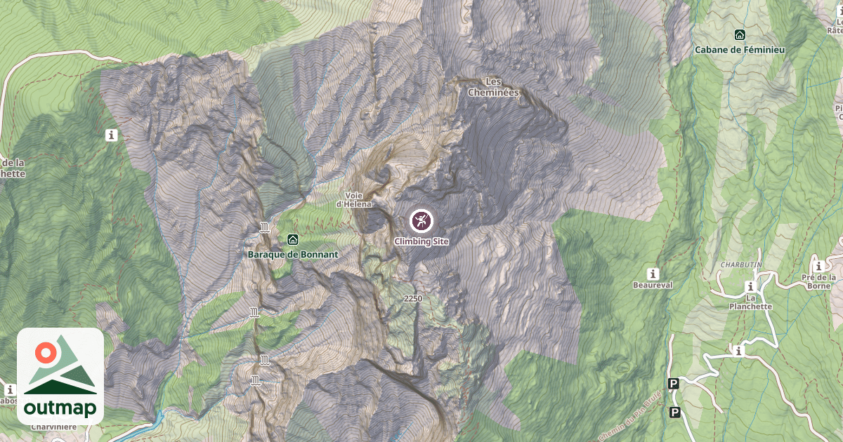 Map of Climbing Site