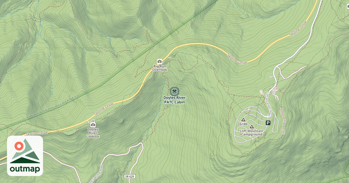 Map of Doyles River PATC Cabin