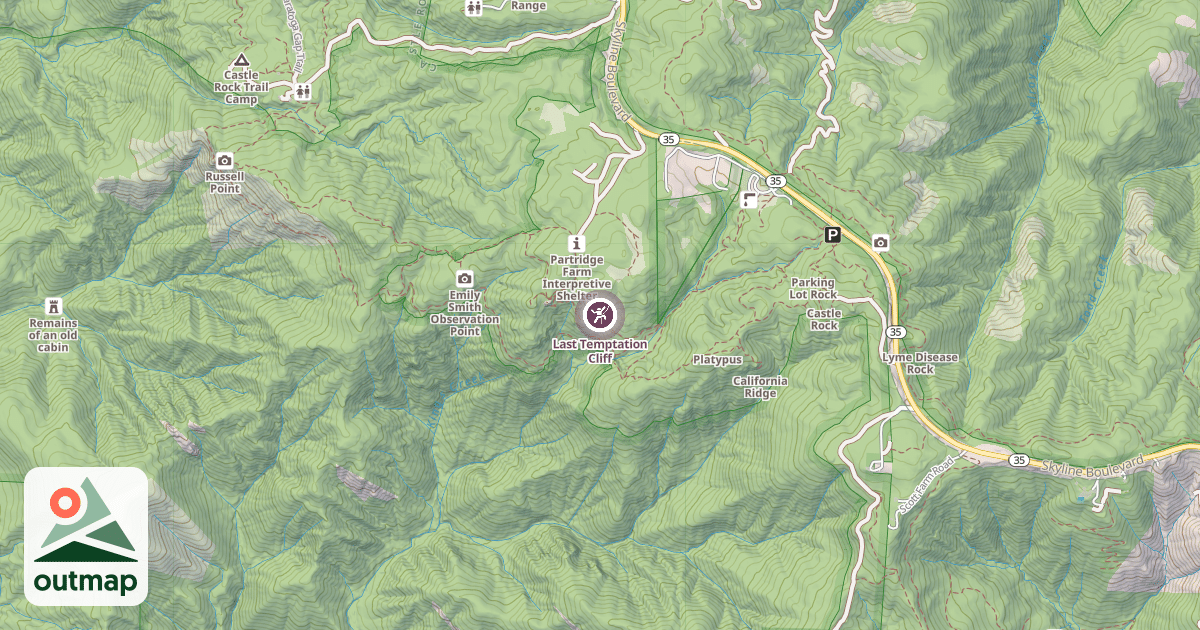 Map of Last Temptation Cliff