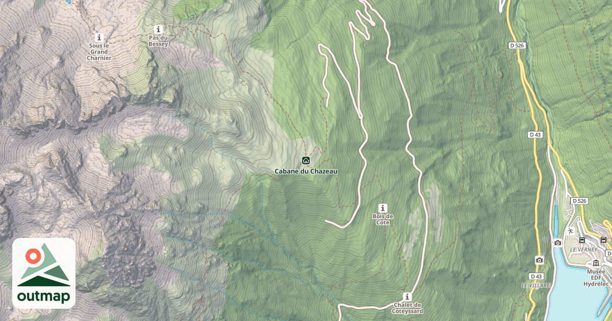 Map of Cabane du Chazeau