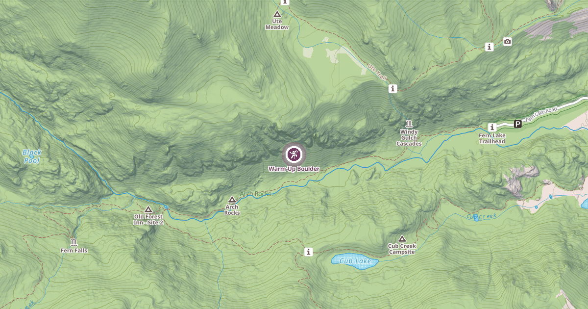 Map preview of Warm-Up Boulder