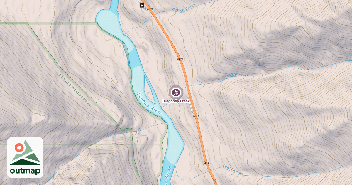 Map of Dragonfly Creek