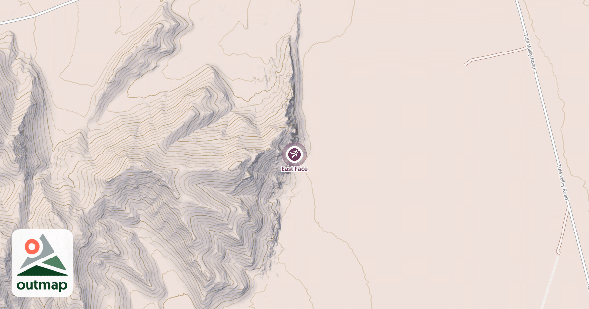 Map of East Face