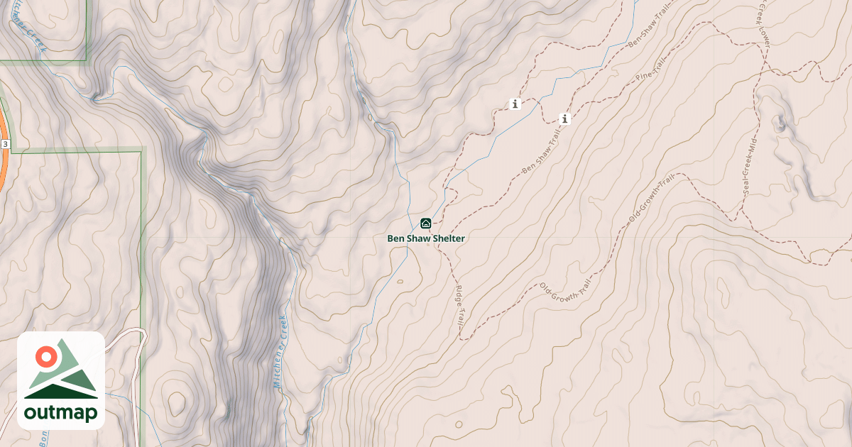 Map of Ben Shaw Shelter