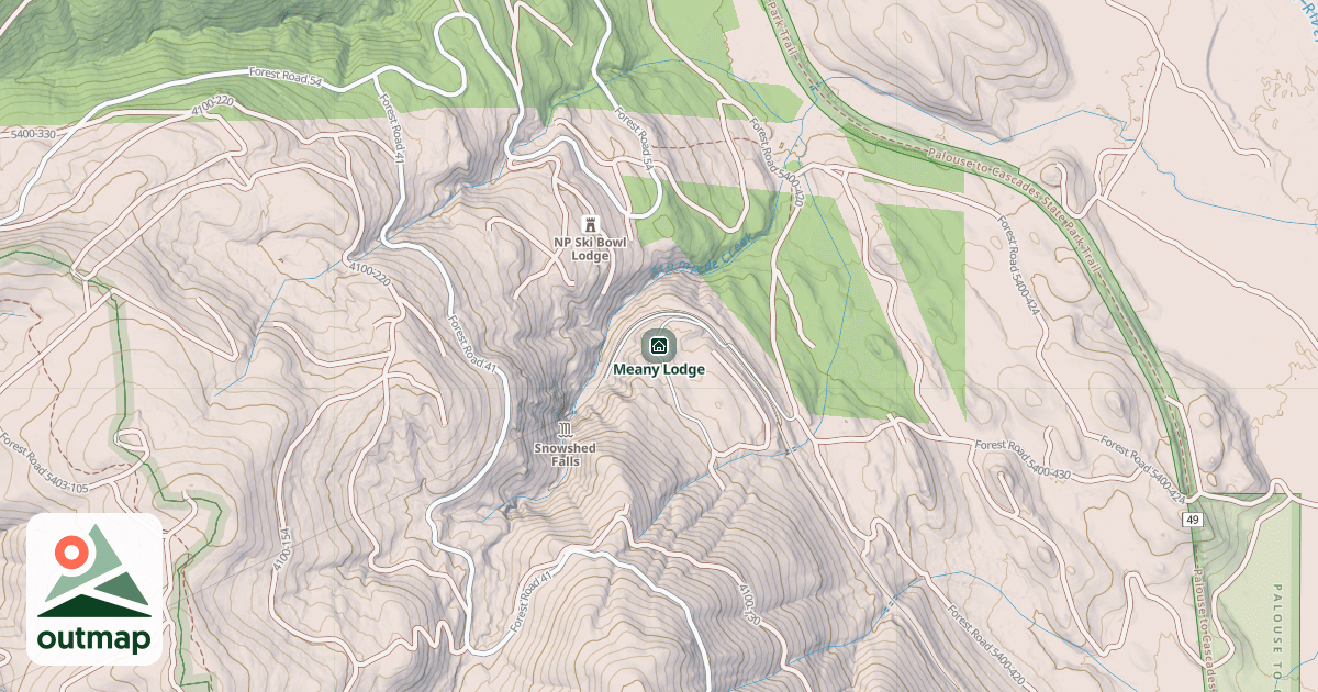 Map of Meany Lodge