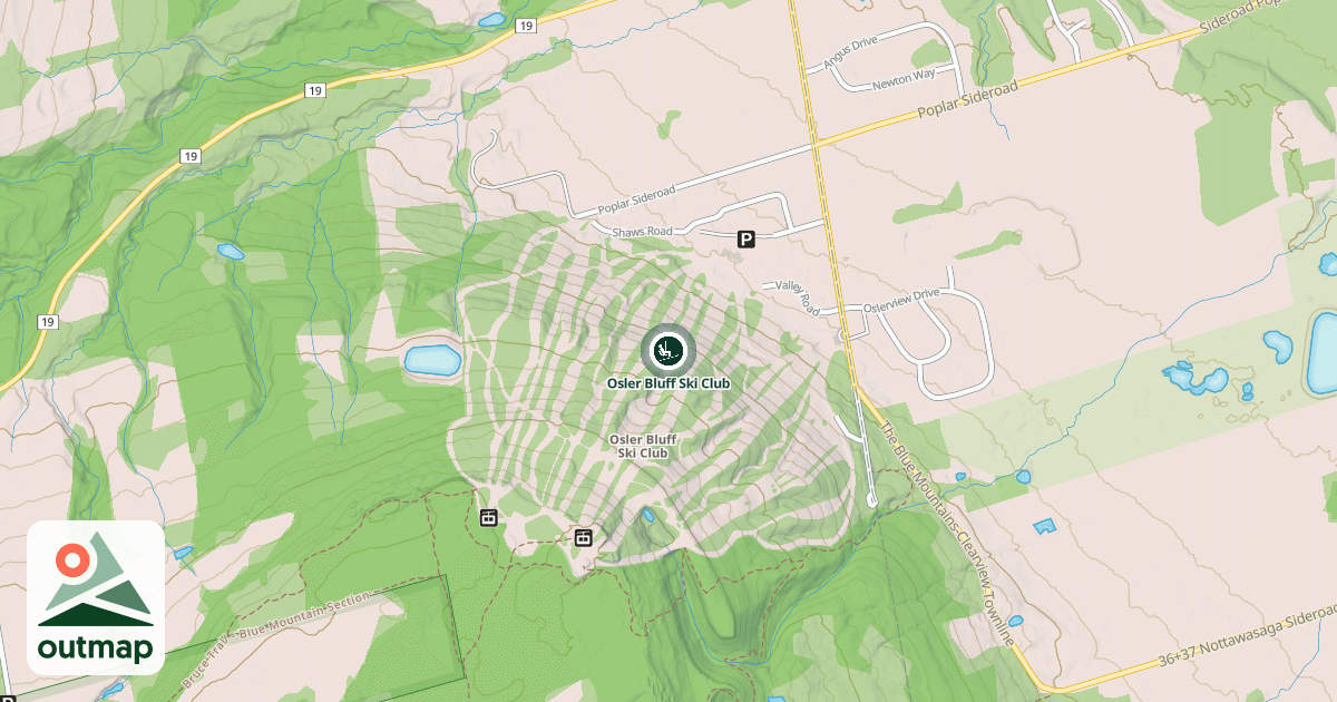 Map of Osler Bluff Ski Club