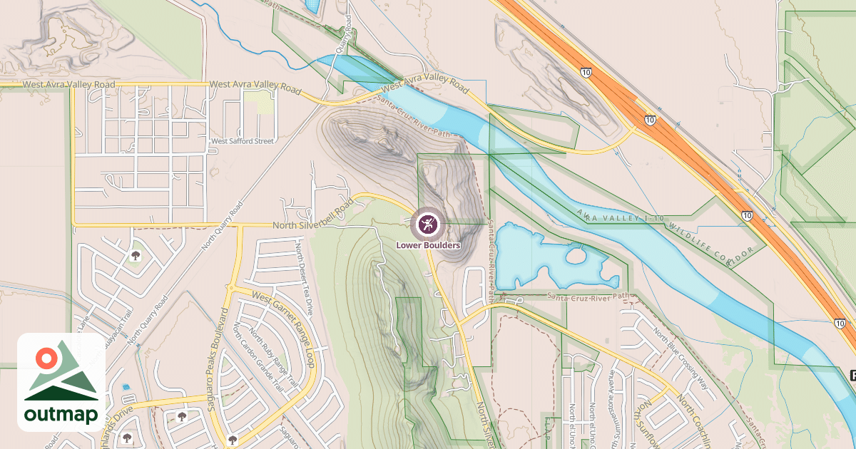 Map of Lower Boulders