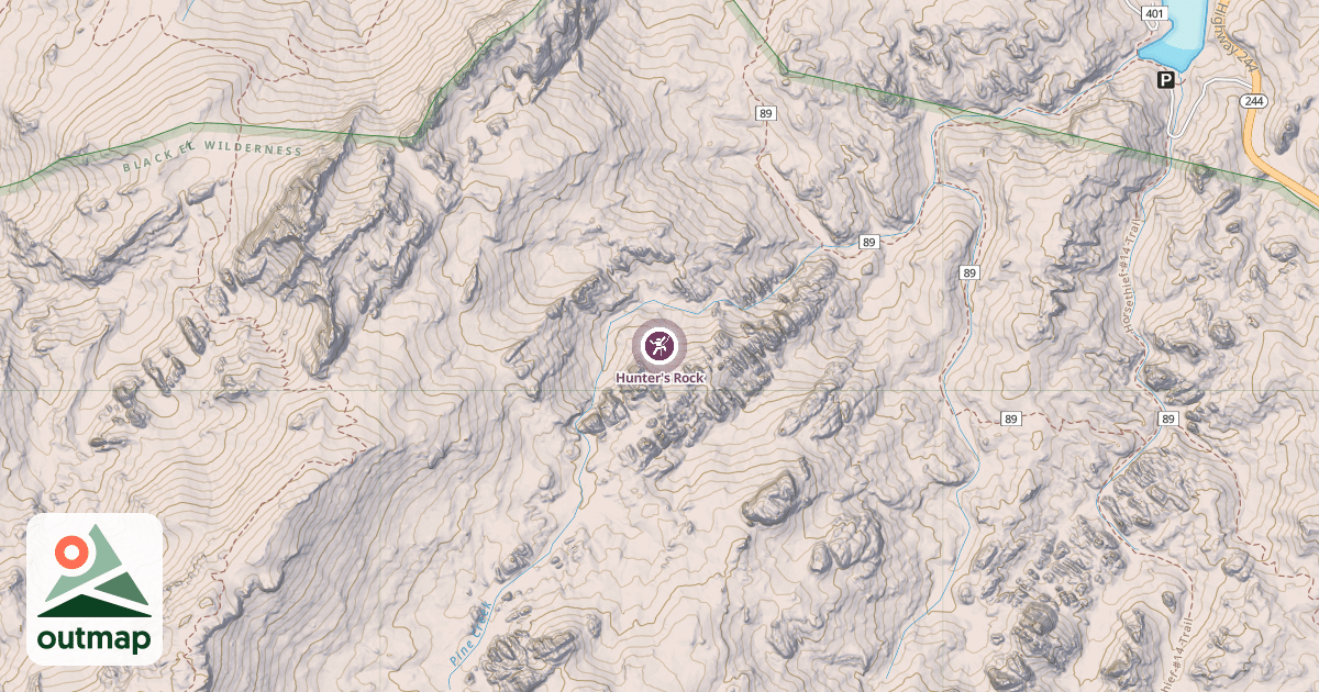 Map of Hunter's Rock