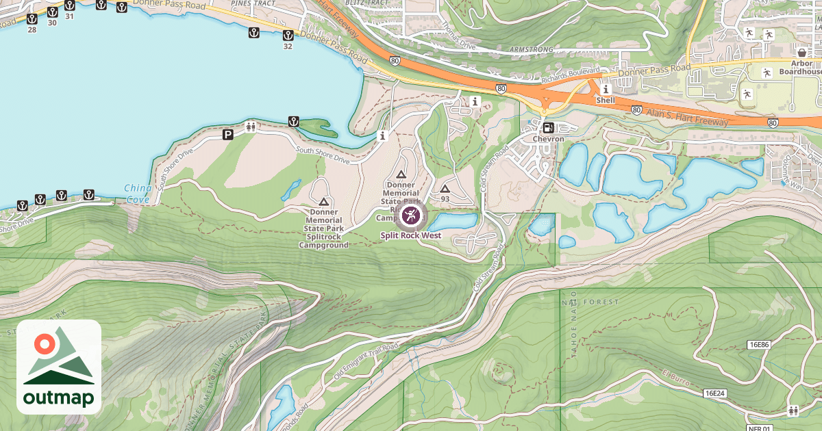 Map of Split Rock West