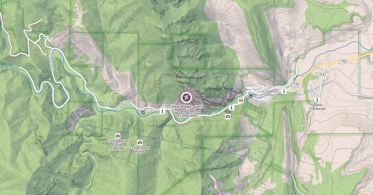 Map preview of West Ridge - part C - Pony Express to Long John
