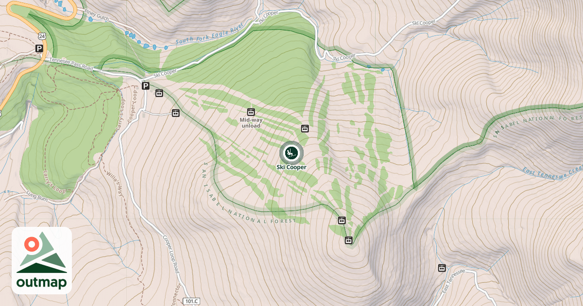 Map of Ski Cooper