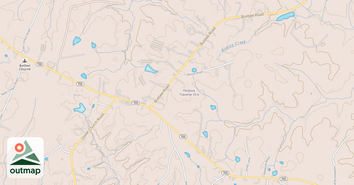 Map of Flintlock Traverse in Moore