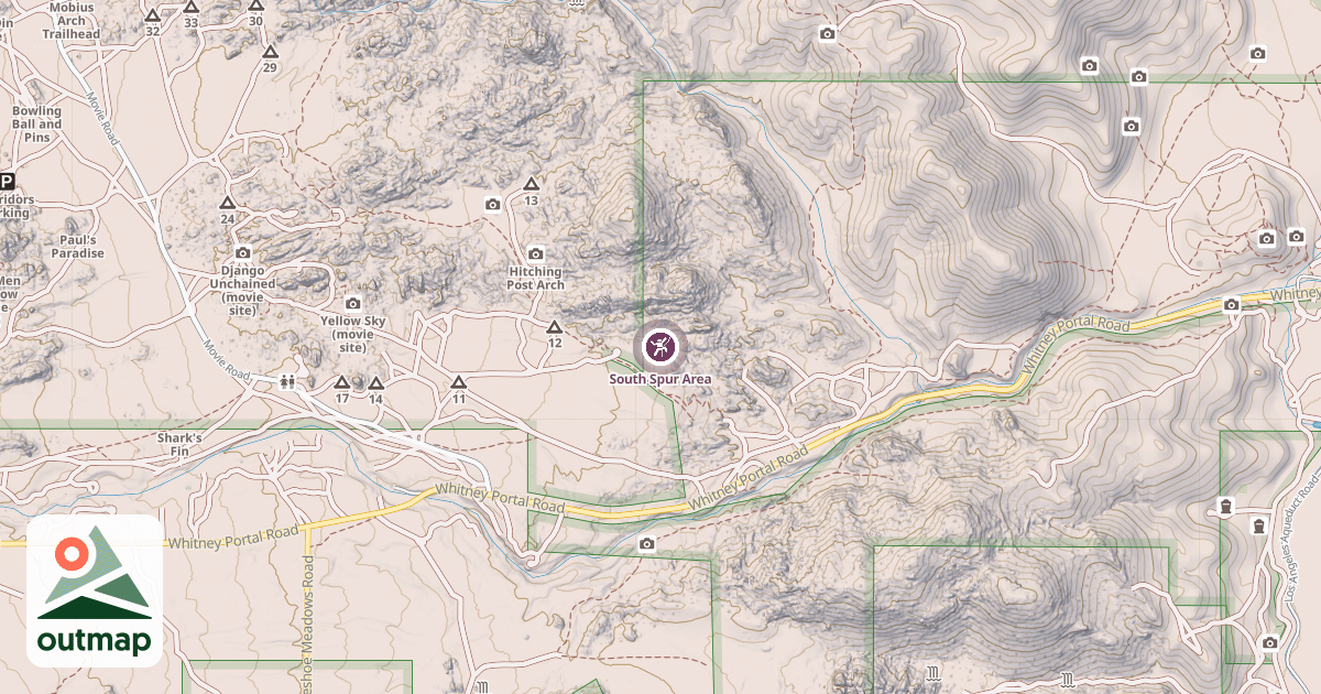 Map of South Spur Area