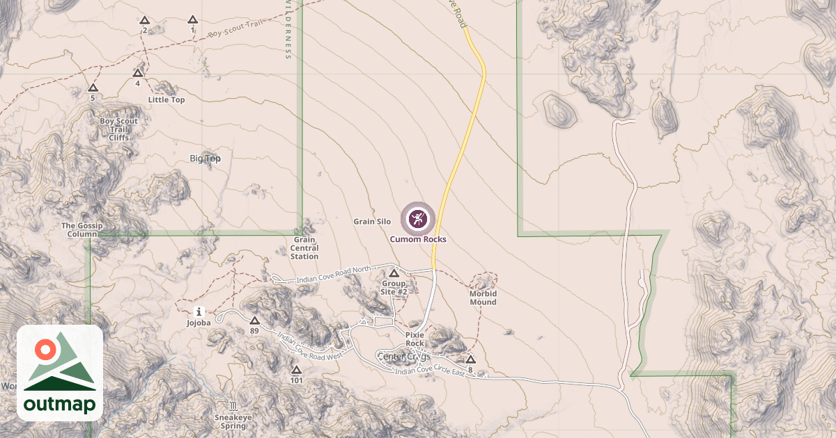 Map of Cumom Rocks