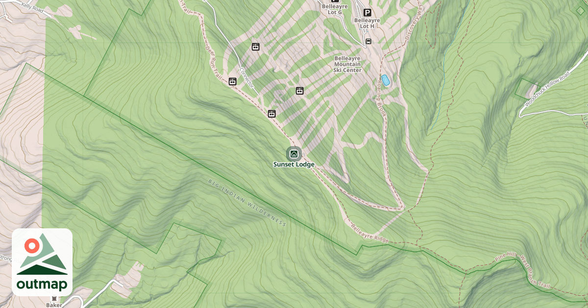Map of Sunset Lodge