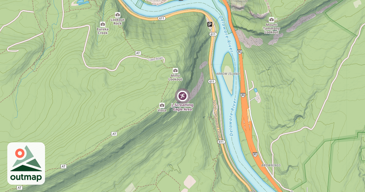 Map of j. Screaming Eagle Area