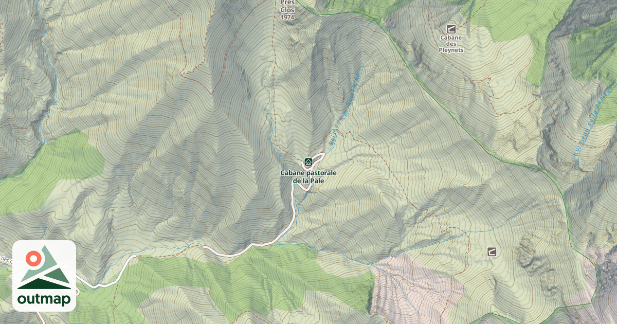 Map of Cabane pastorale de la Pale
