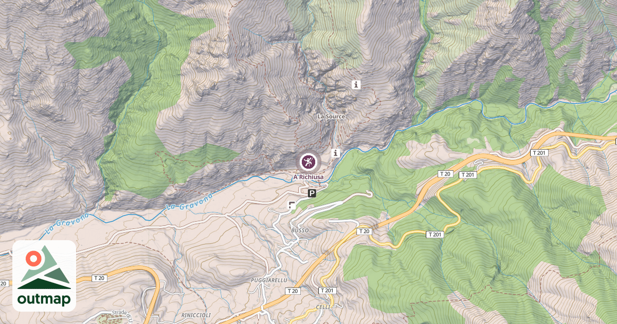 Map of A Richiusa