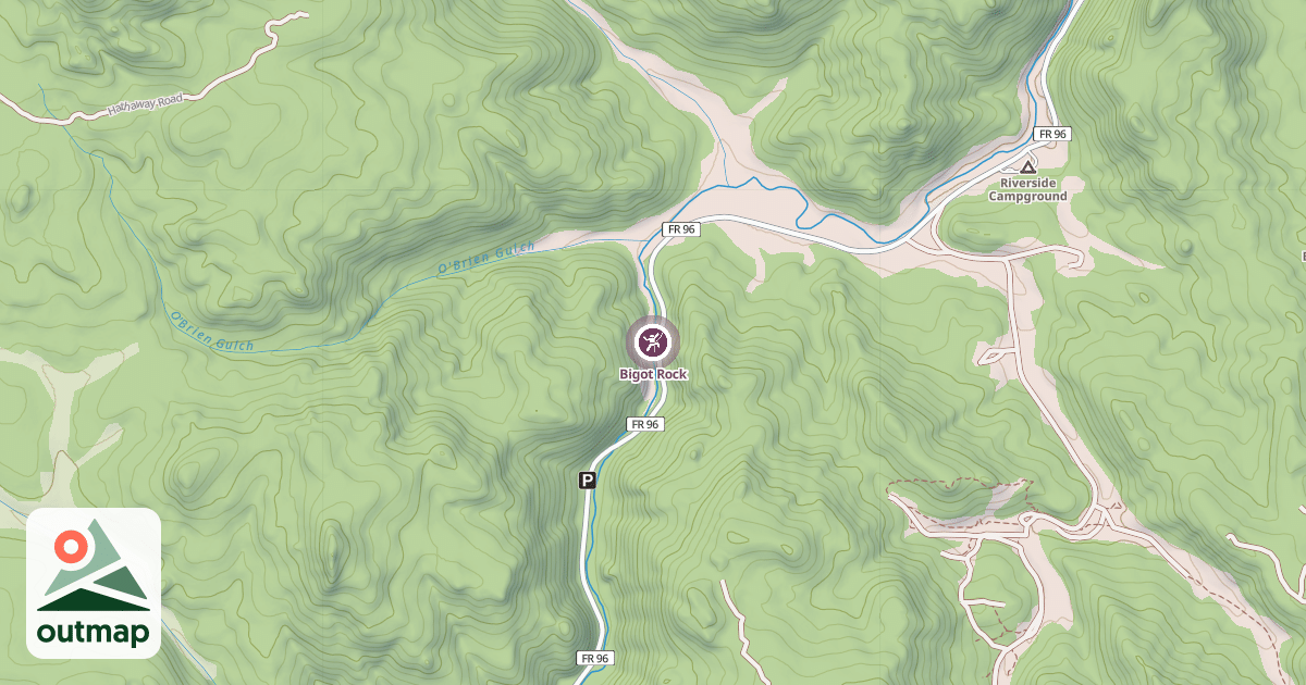 Map of Bigot Rock