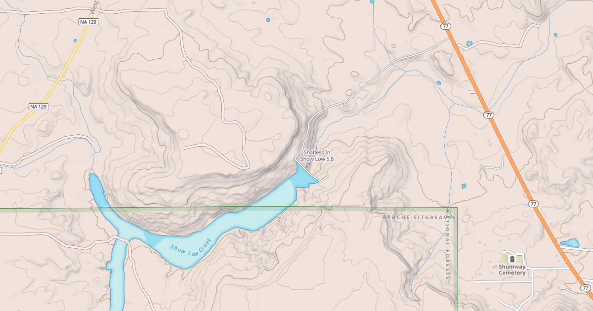 Map preview of Shatless In Show Low
