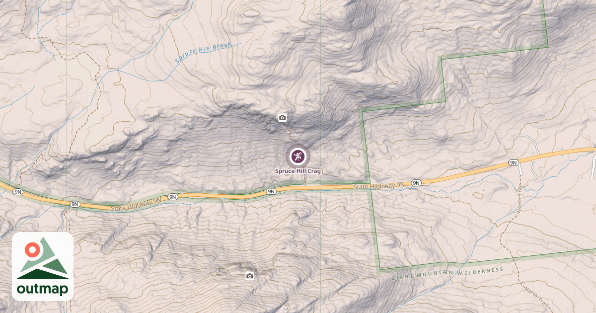 Map of Spruce Hill Crag