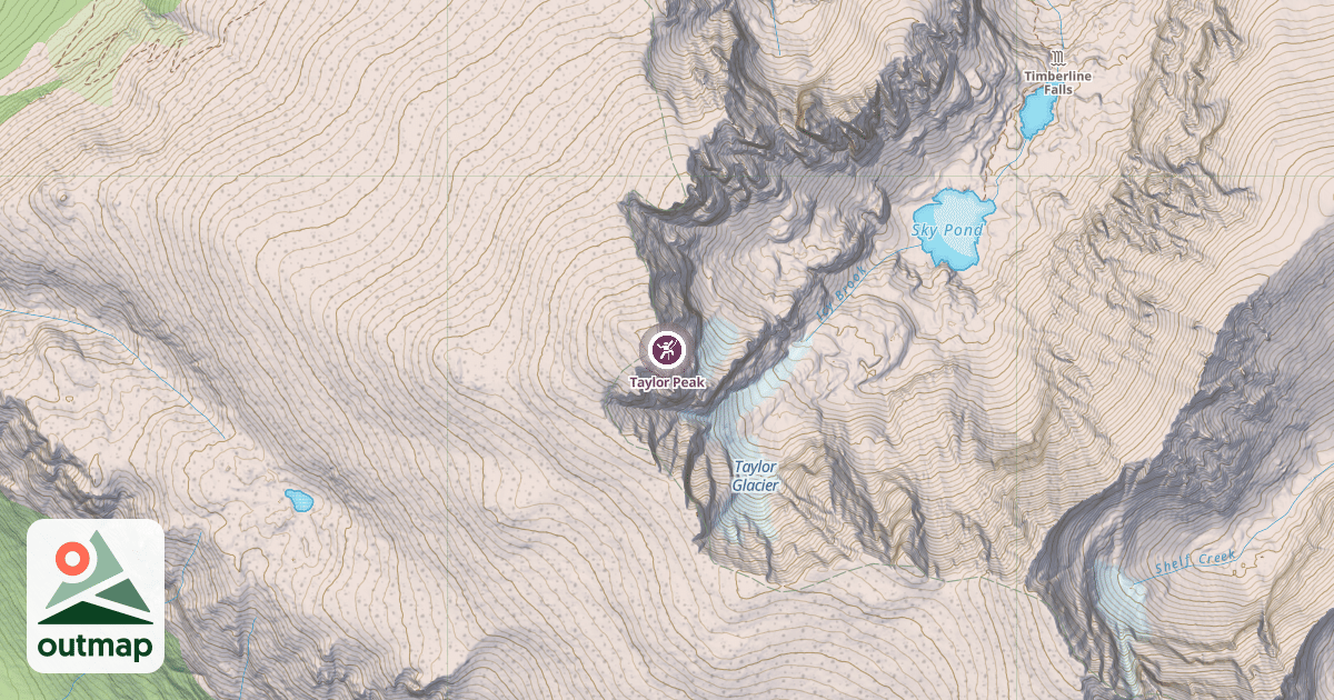Map of Taylor Peak