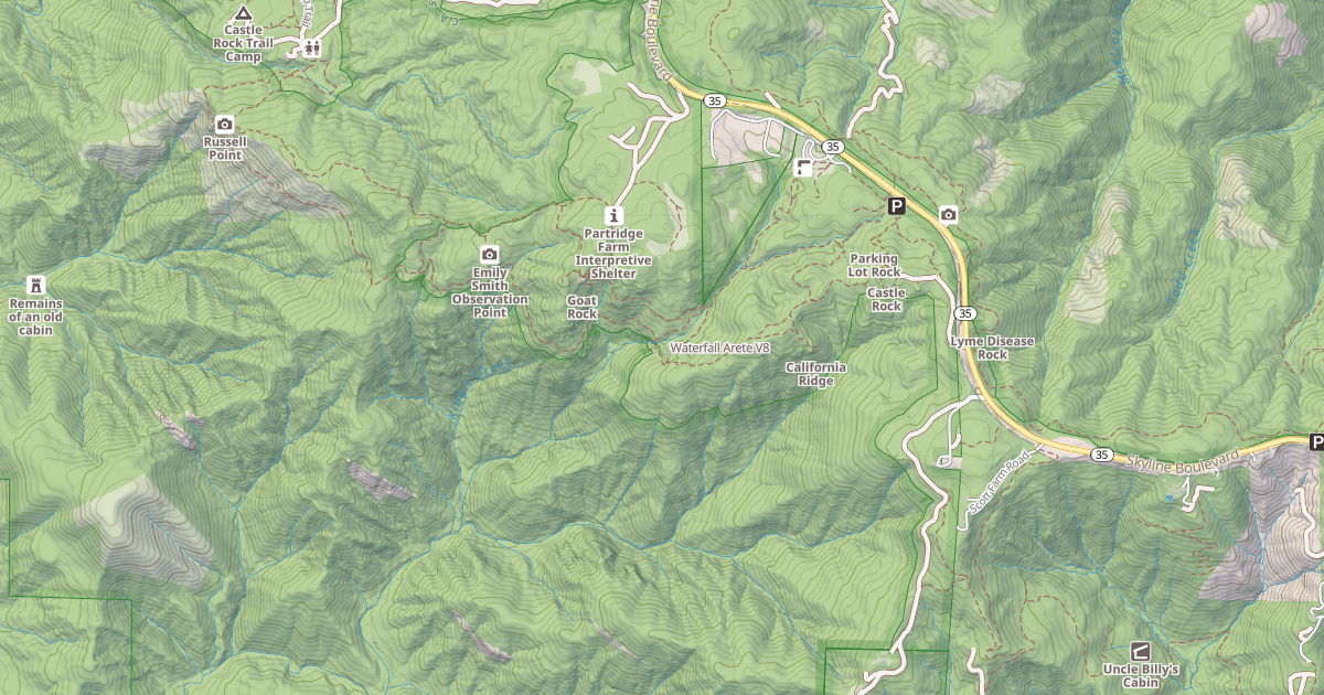 Map preview of Waterfall Arete