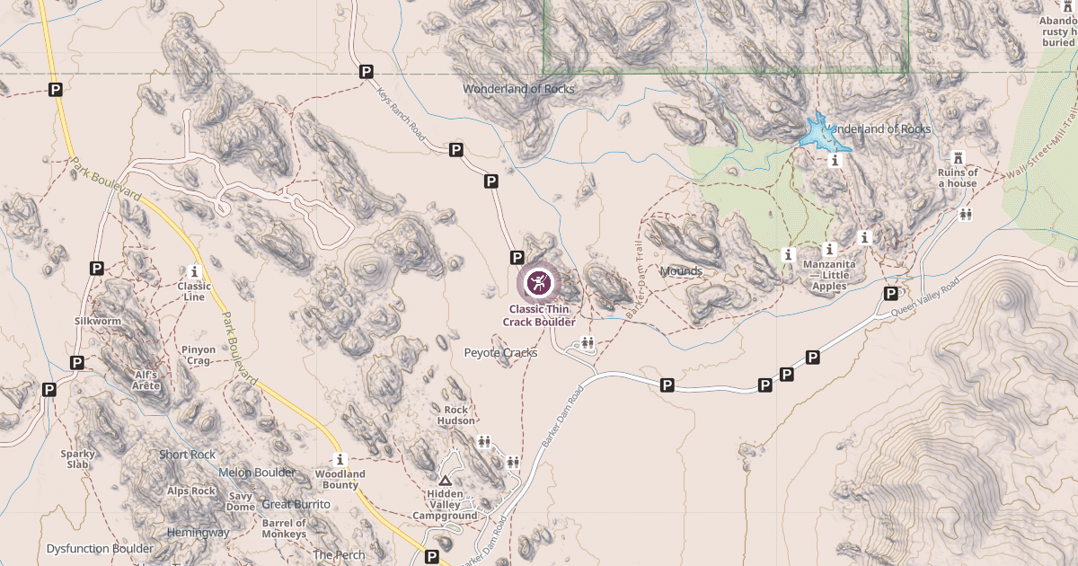 Map preview of Classic Thin Crack Boulder