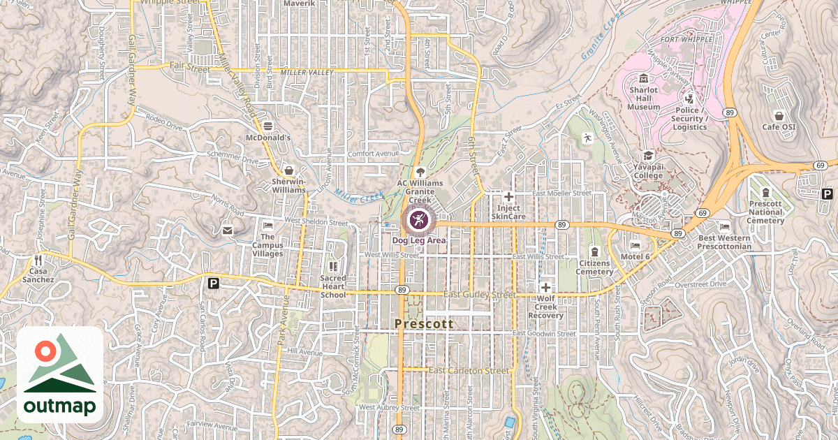 Map of Dog Leg Area