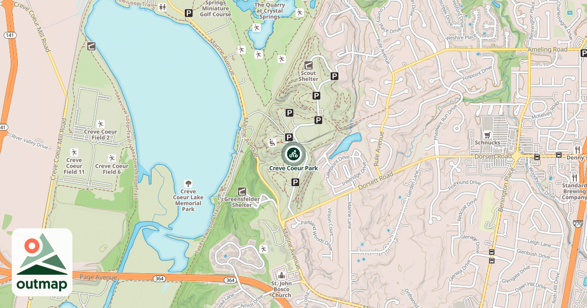 Map of Creve Coeur Park