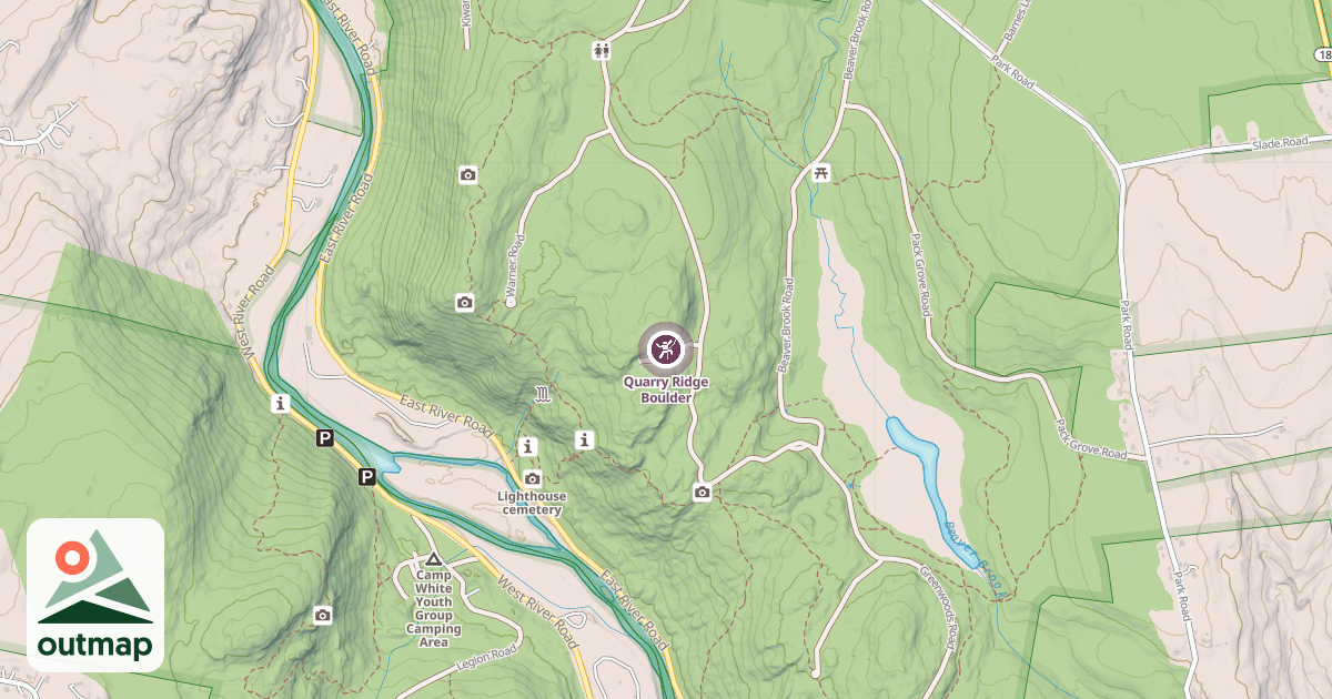 Map of Quarry Ridge Boulder