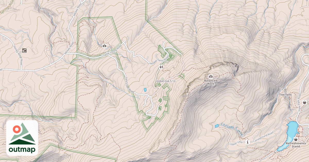Map of indian toe