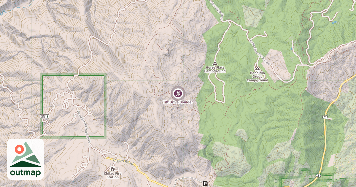 Map of Tilt Drive Boulder