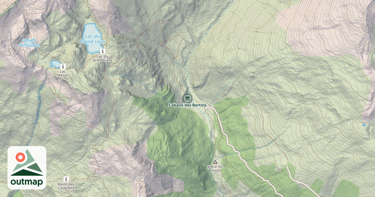 Map of Cabane des Bertins