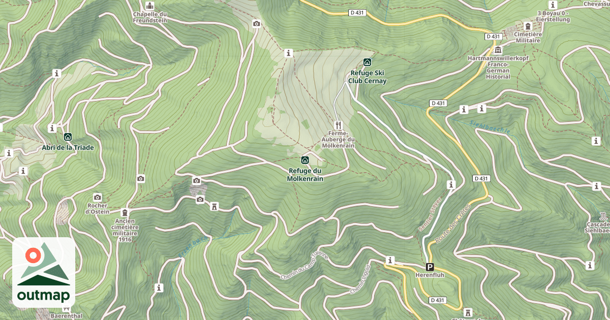 Map of Refuge du Molkenrain