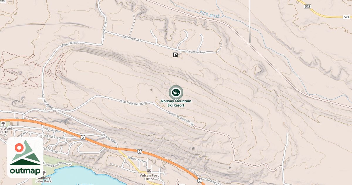 Map of Norway Mountain Ski Resort