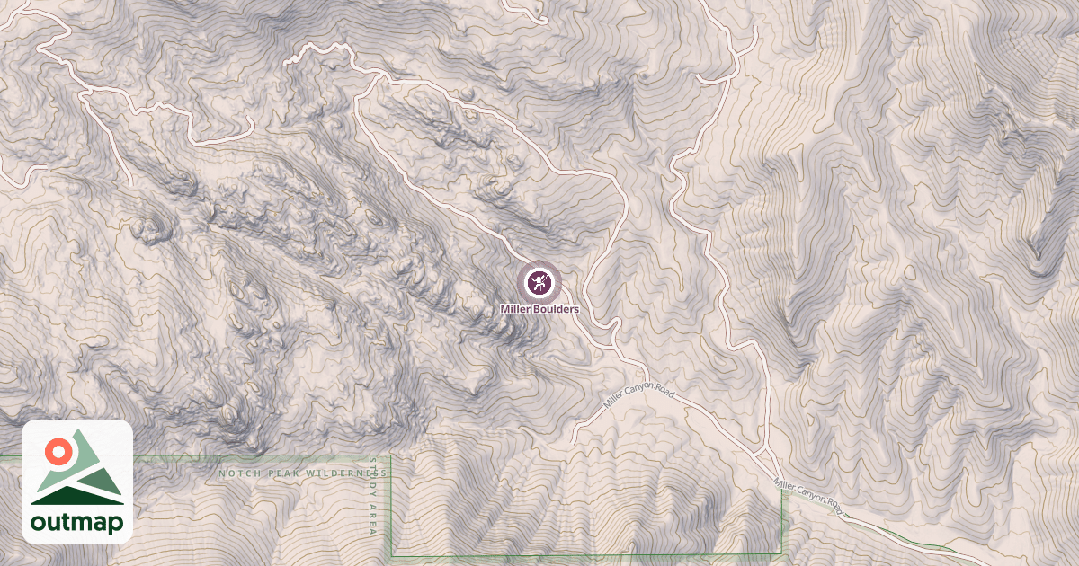 Map of Miller Boulders