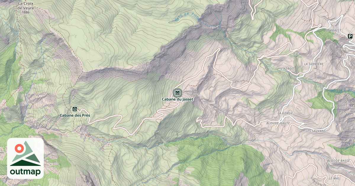 Map of Cabane du Jasset