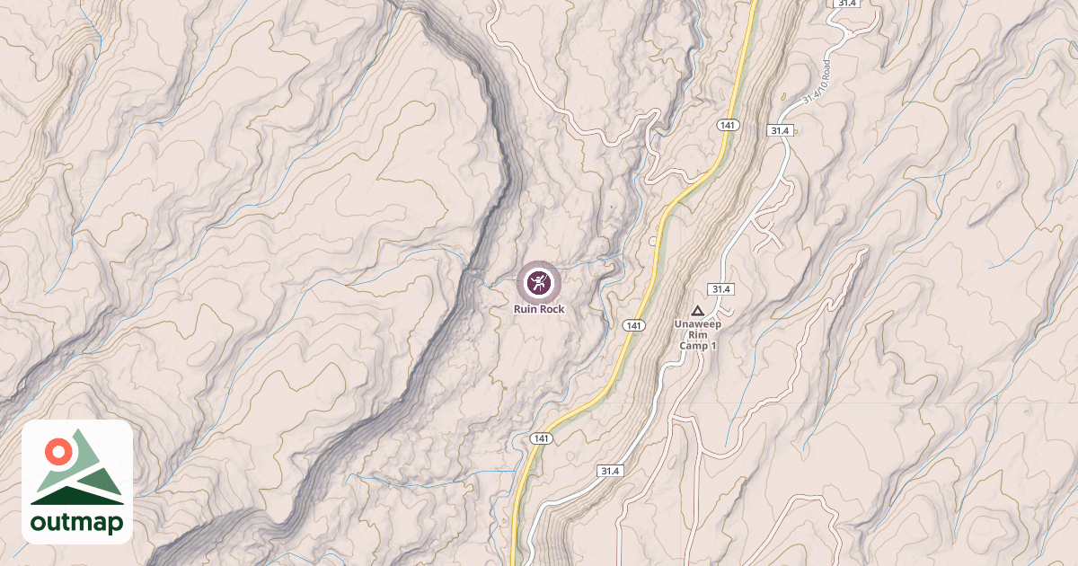 Map of Ruin Rock