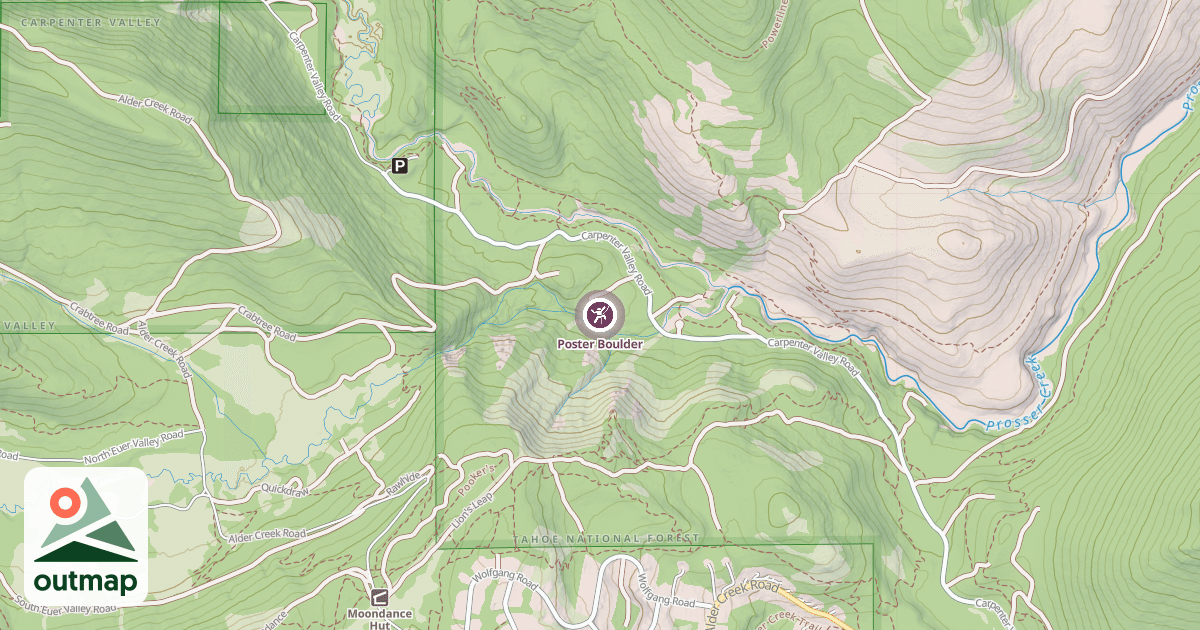 Map of Poster Boulder