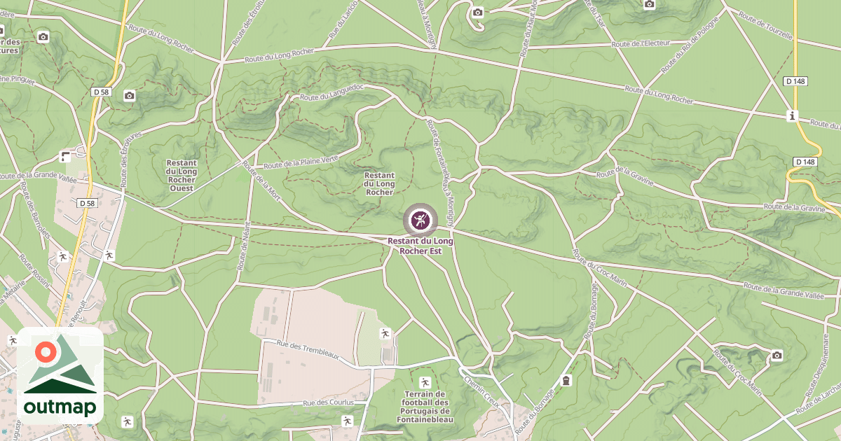 Map of Restant du Long Rocher Est