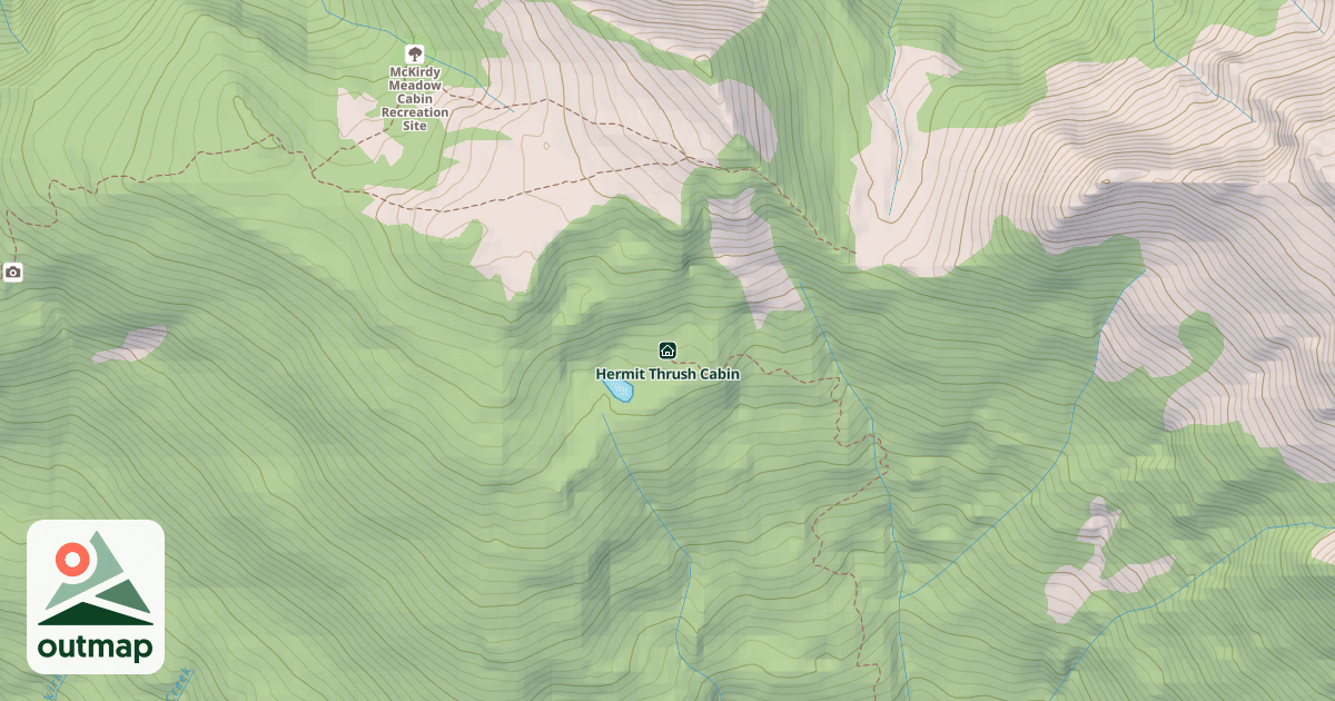 Map of Hermit Thrush Cabin