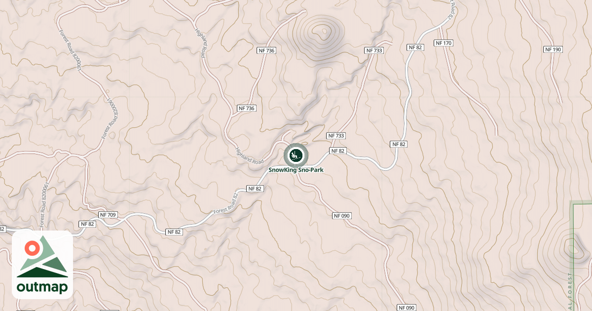 Map of SnowKing Sno-Park
