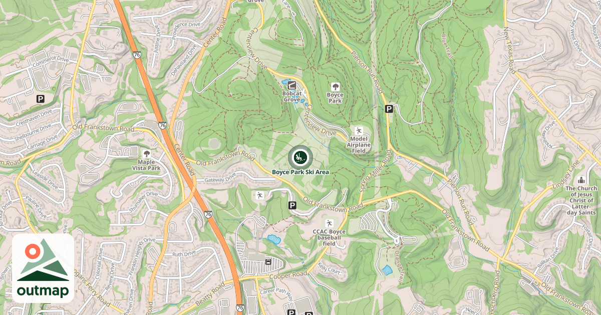Map of Boyce Park Ski Area