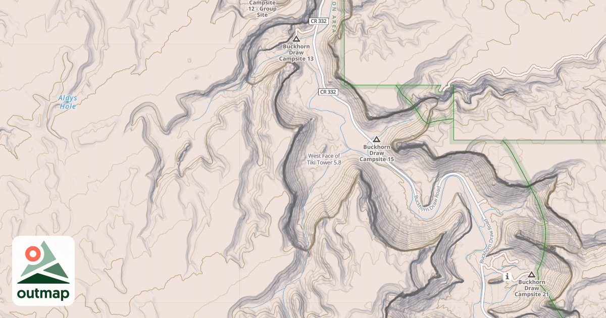 Map of West Face of Tiki Tower