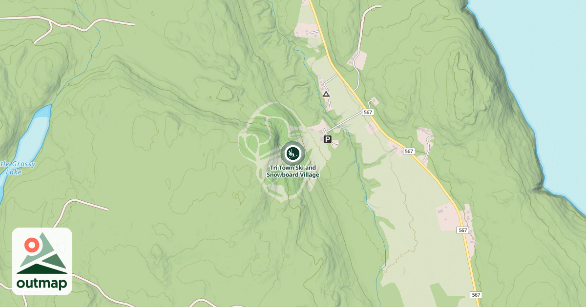Map of Tri Town Ski and Snowboard Village