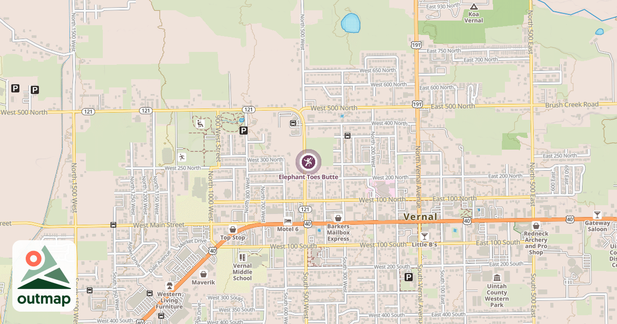 Map of Elephant Toes Butte